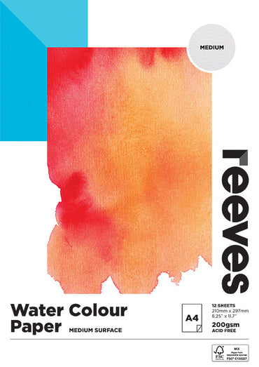 Reeves Watercolour 200gsm 12 Sheet Pads
