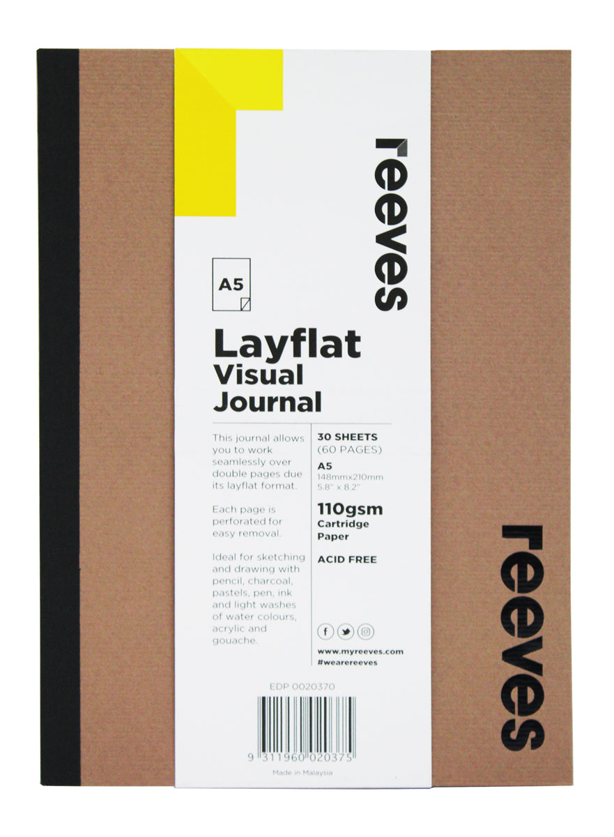 Reeves Layflat Kraft Brown Cover 30 Sheet Visual Journals