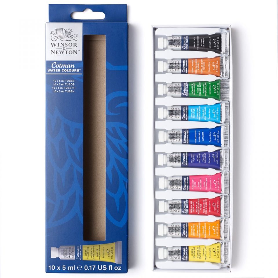 Winsor & Newton 5ml Cotman Paints Arrival Set of 10