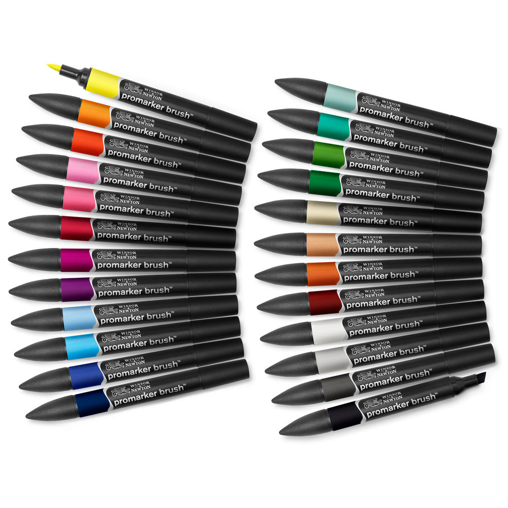 Winsor & Newton Promarker BrushMarkers Set of 24