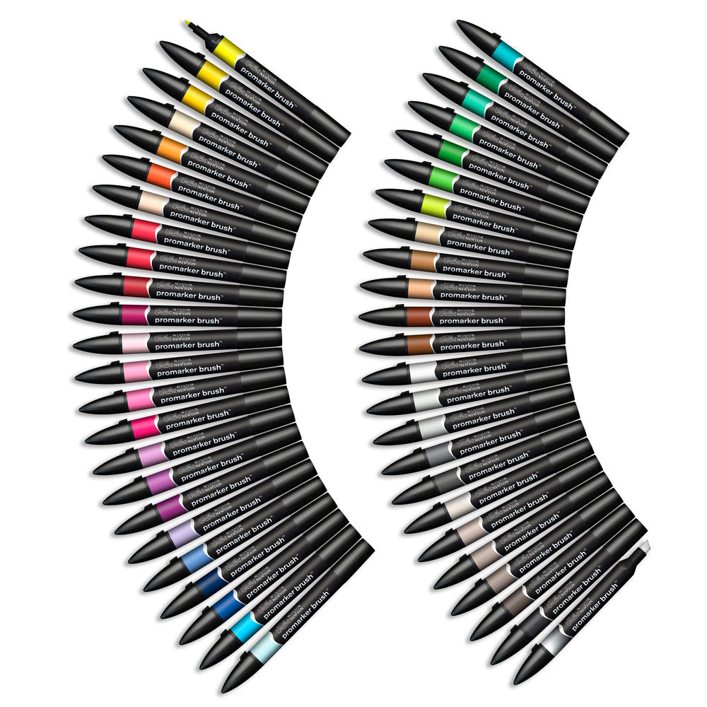 Winsor & Newton Promarker BrushMarker Set of 48