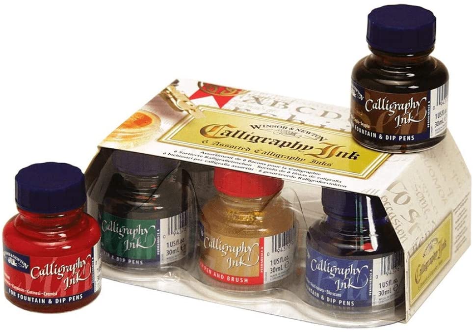 Winsor & Newton 30ml Calligraphy Ink Set Of 6