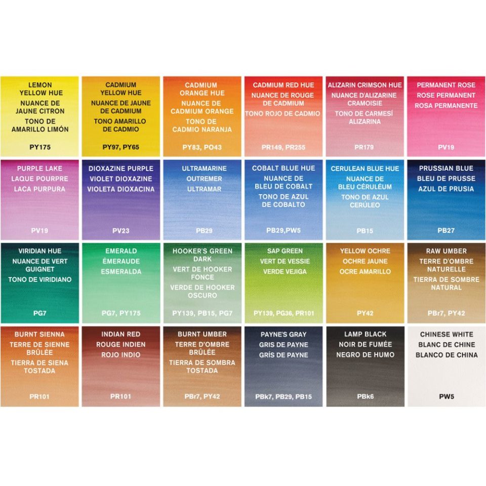 Winsor & Newton Cotman Watercolour Half Pan Paints Travel Set Of 24