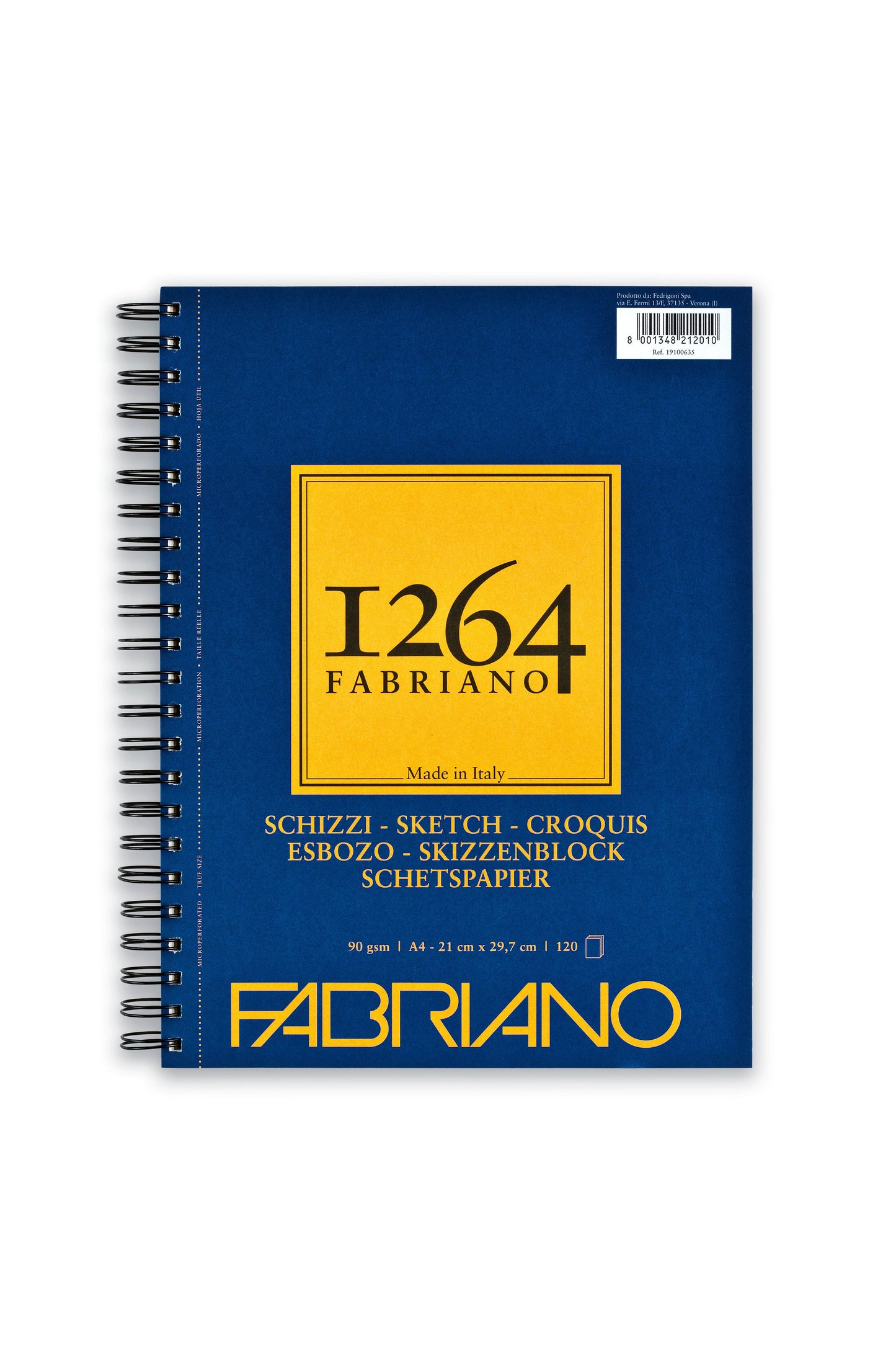 Fabriano 1264 Spiral (Long Side) 90gsm Sketch Pads
