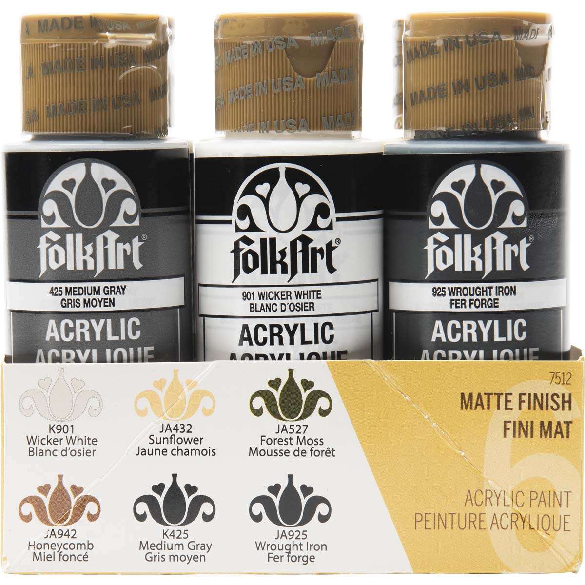 FolkArt Acrylic 59ml Farmhouse Paints - Set Of 6