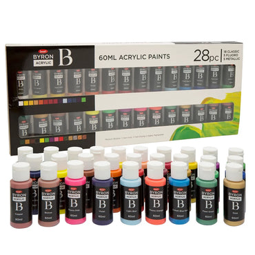 Jasart Byron 60ml Acrylic Paints Set Of 28