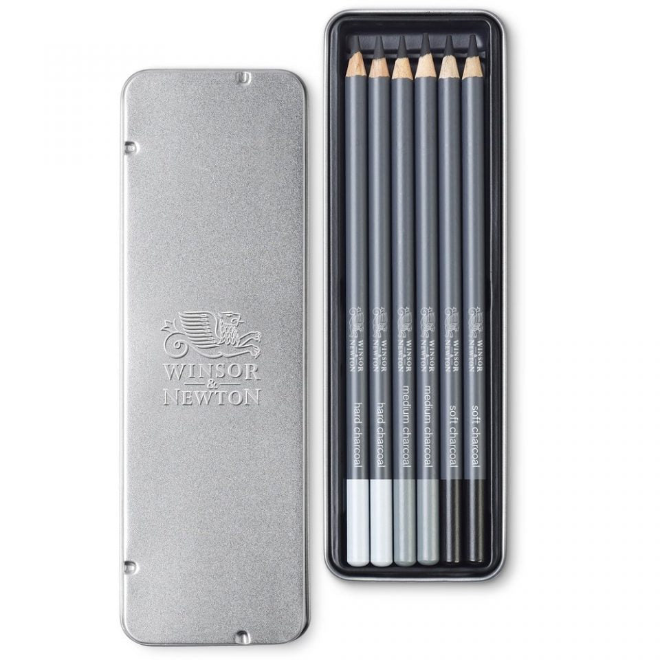 Winsor & Newton Studio Charcoal Pencils Set Of 6