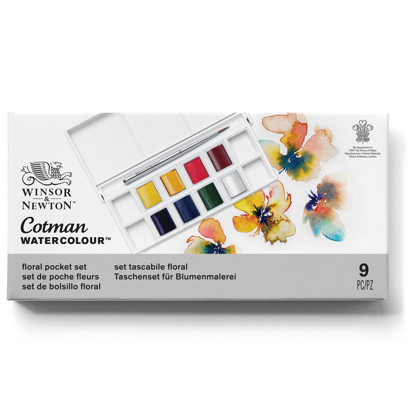 Winsor & Newton Cotman Watercolour Floral Pocket Paints Set of 9 Pieces