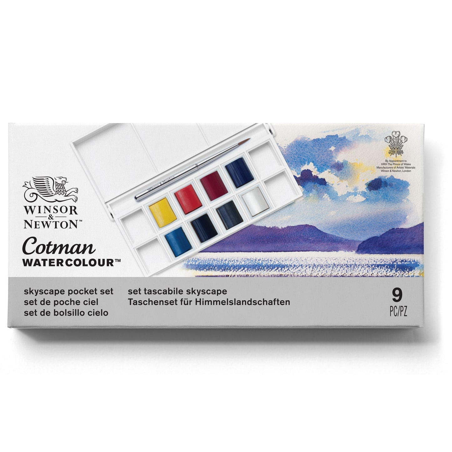 Winsor & Newton Cotman Watercolour Skyscape Pocket Paints Set of 9 Pieces