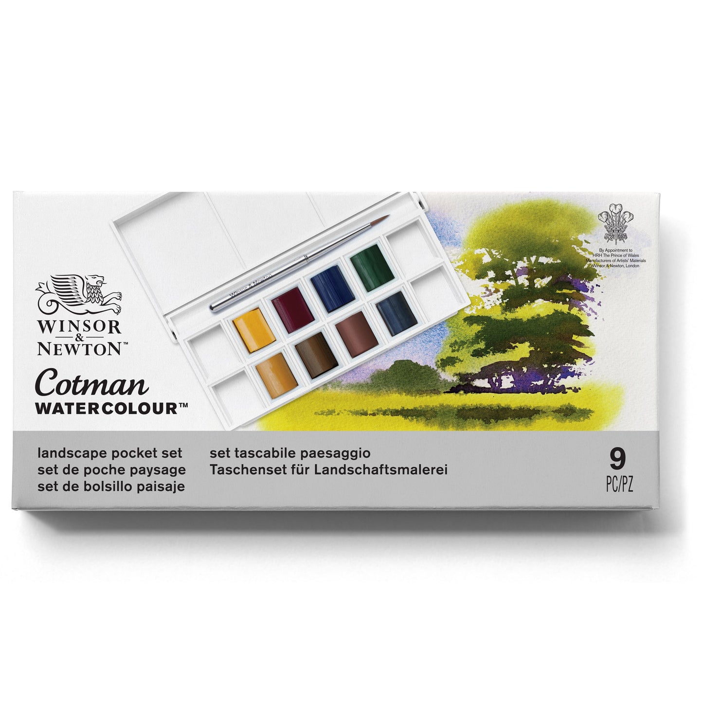 Winsor & Newton Cotman Watercolour Landscape Pocket Paints Set of 9 Pieces