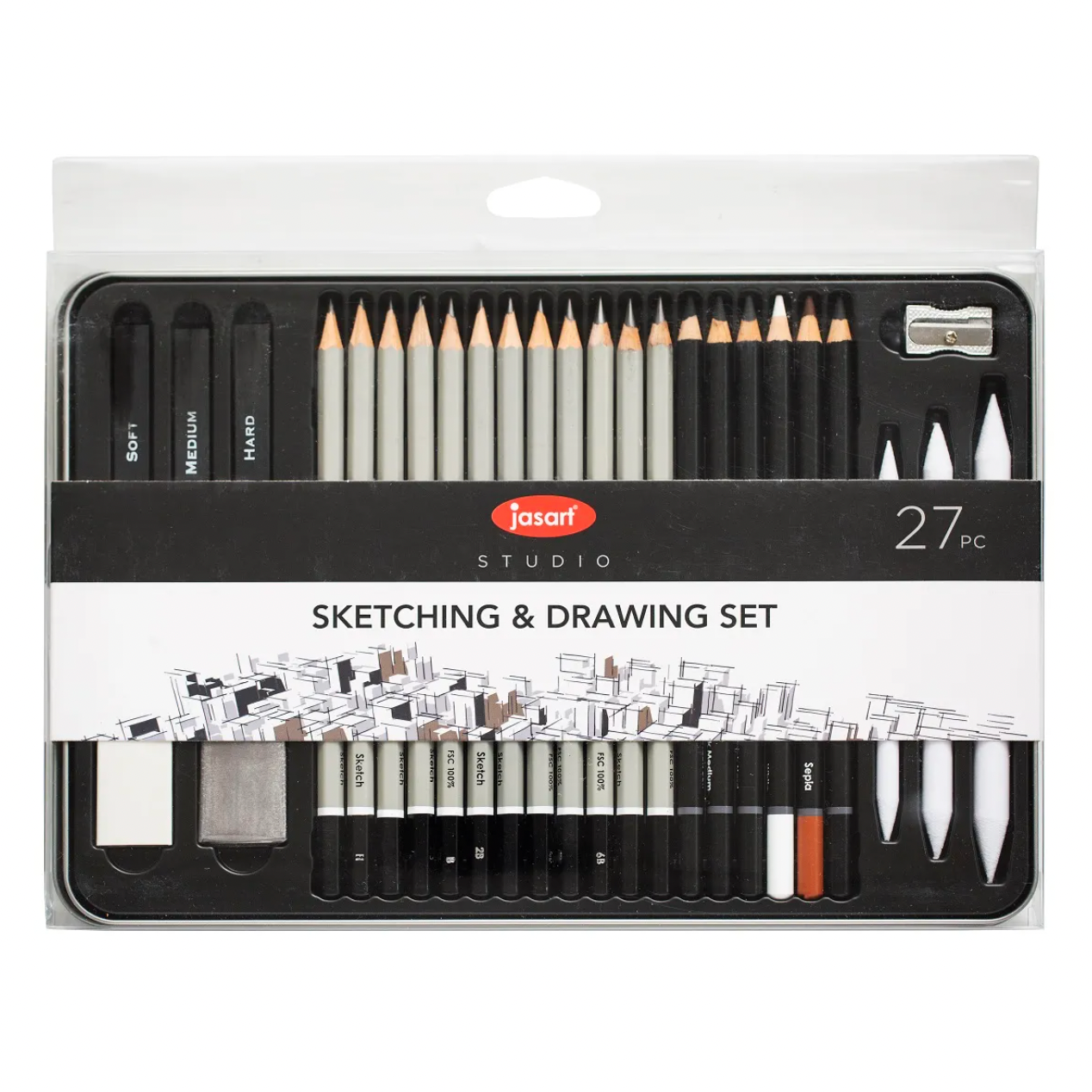 Jasart Studio Sketching & Drawing Set of 27