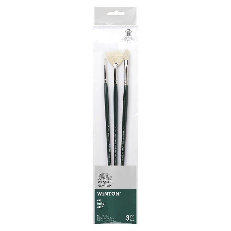 Winsor & Newton Winton Long Handle V3 Brushes Set Of 3