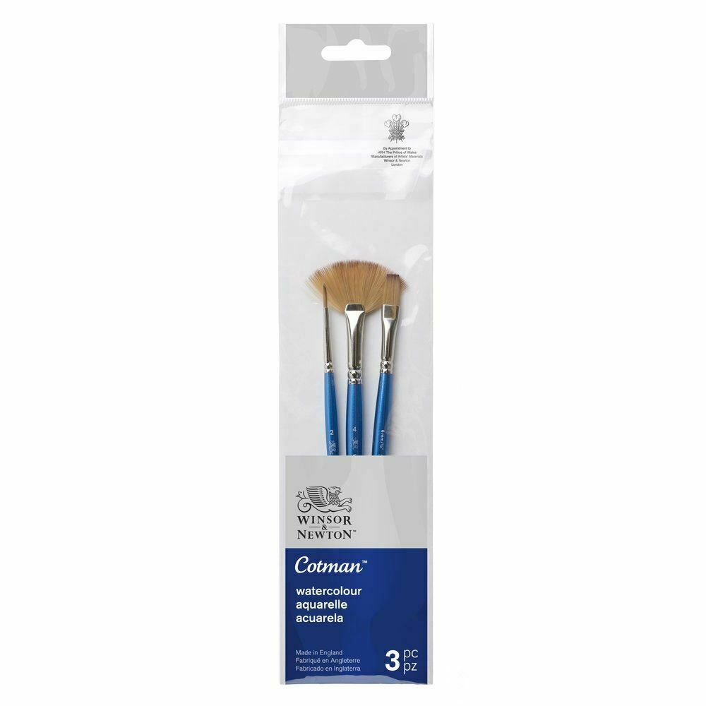 Winsor & Newton Cotman Short Handle V3 Brushes Set Of 3
