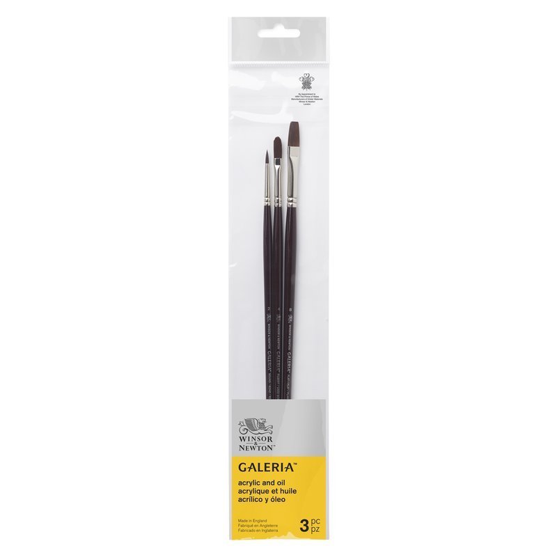 Winsor & Newton Galeria Long Handle V2 Brushes Set Of 3