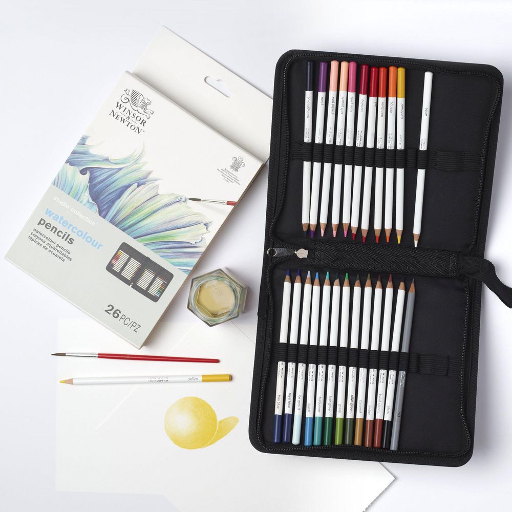 Winsor & Newton Watercolour Pencils Set Of 27 in a Zip Case