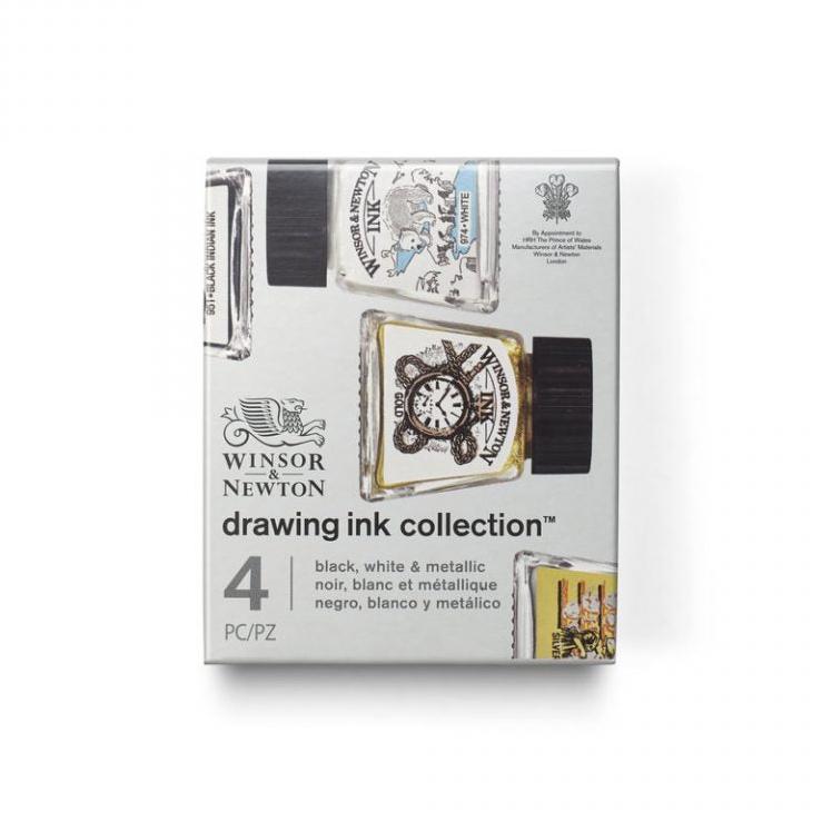 Winsor & Newton Metallic Drawing Inks Set Of 4