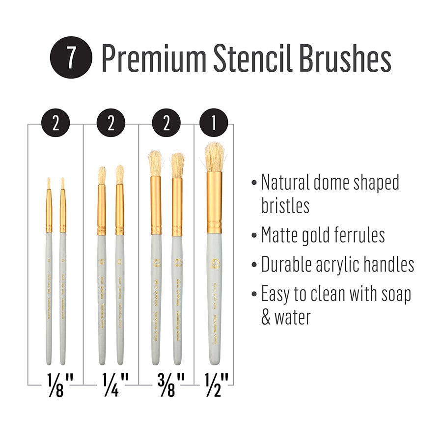 FolkArt Stencil Brush Set Of 7