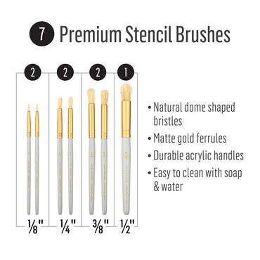 FolkArt Stencil Brush Set Of 7