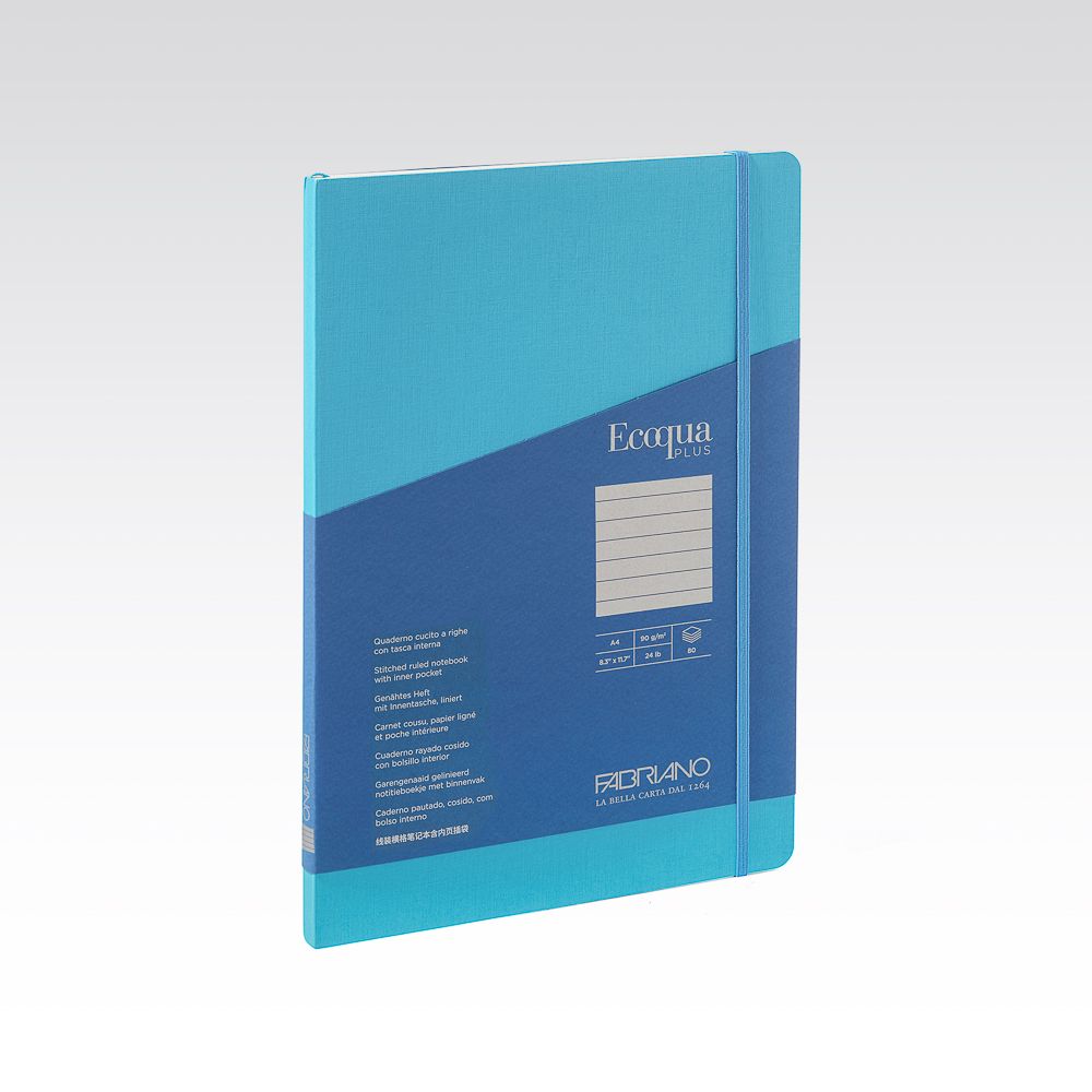 Fabriano Ecoqua Plus Stitch 90gsm Lined A4 Notebooks