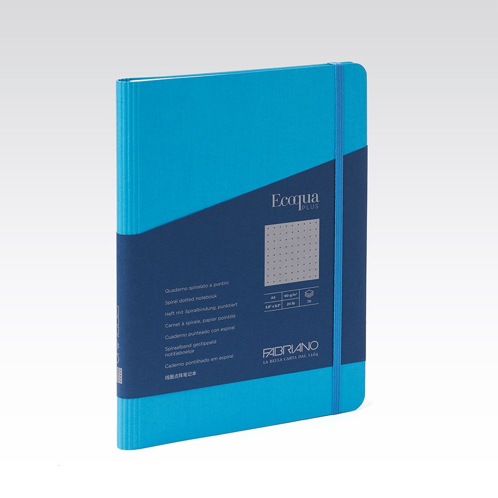 Fabriano Ecoqua Plus Hidden Spiral 90gsm Dots A5 Notebooks
