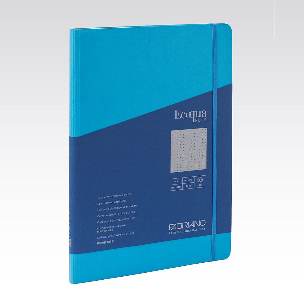 Fabriano Ecoqua Plus Hidden Spiral 90gsm Dots A4 Notebooks
