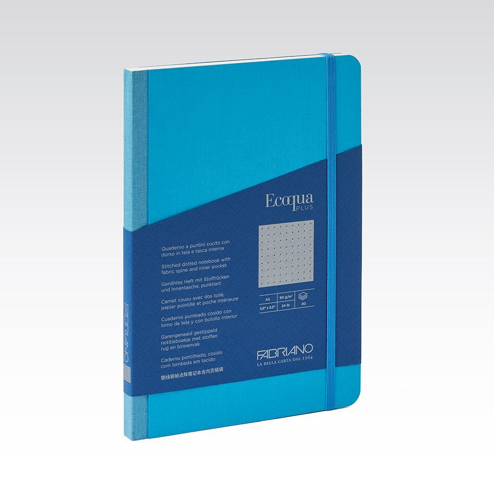 Fabriano Ecoqua Plus Fabric 90gsm Dots A5 Notebooks