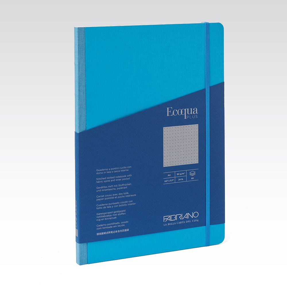 Fabriano Ecoqua Plus Fabric 90gsm Dots A4 Notebooks