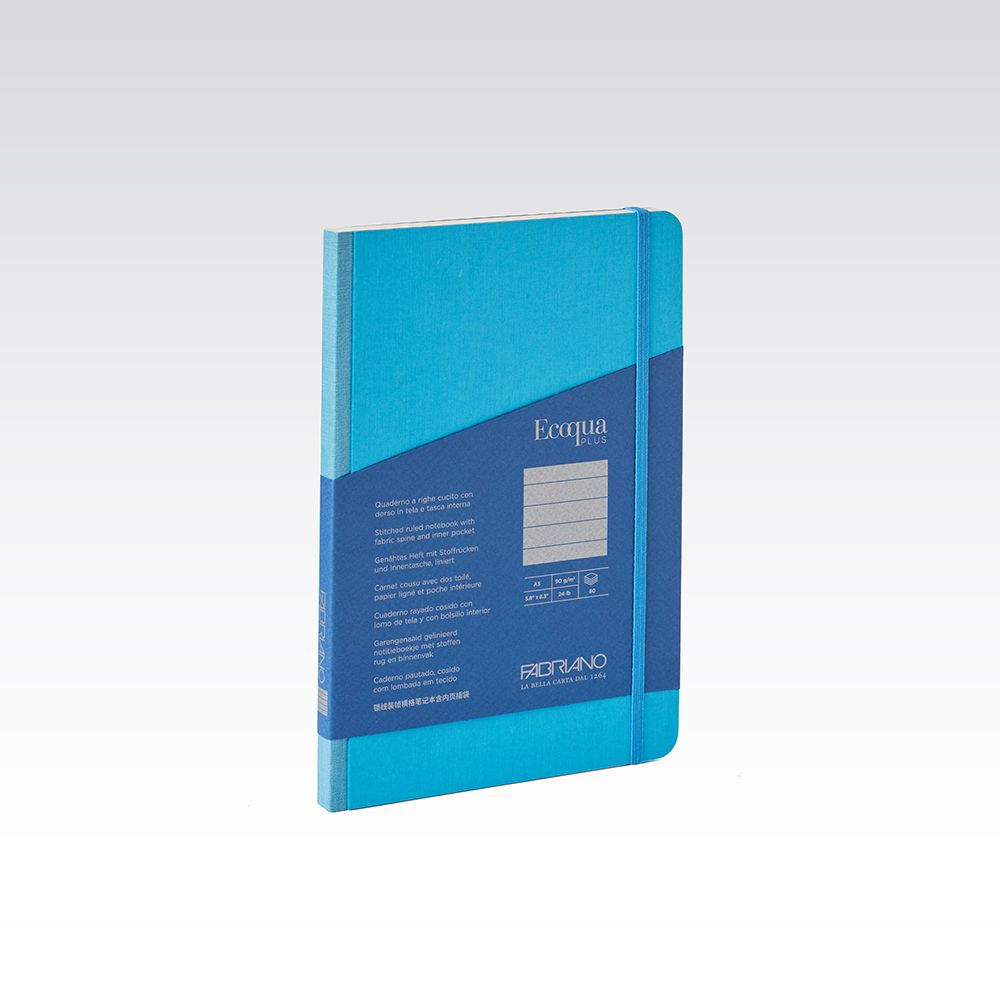 Fabriano Ecoqua Plus Fabric 90gsm Lined A5 Notebooks