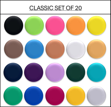 Jasart Byron Matte Acrylic 59ml Paints Set of 20 Classic Colours