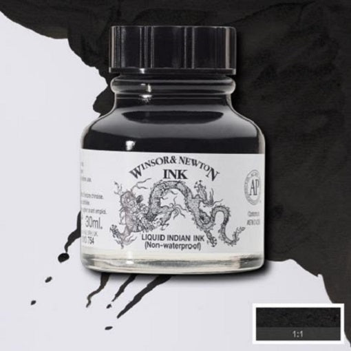 Winsor & Newton Black 30ml Liquid Indian Ink