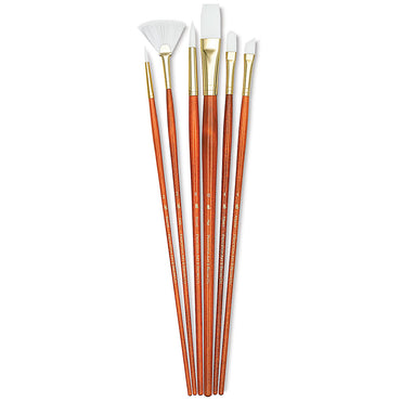 Princeton Real Value Synthetic White Taklon 9156 Brushes Set of 6
