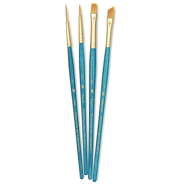 Princeton Real Value Synthetic Golden Taklon Brushes Set of 4