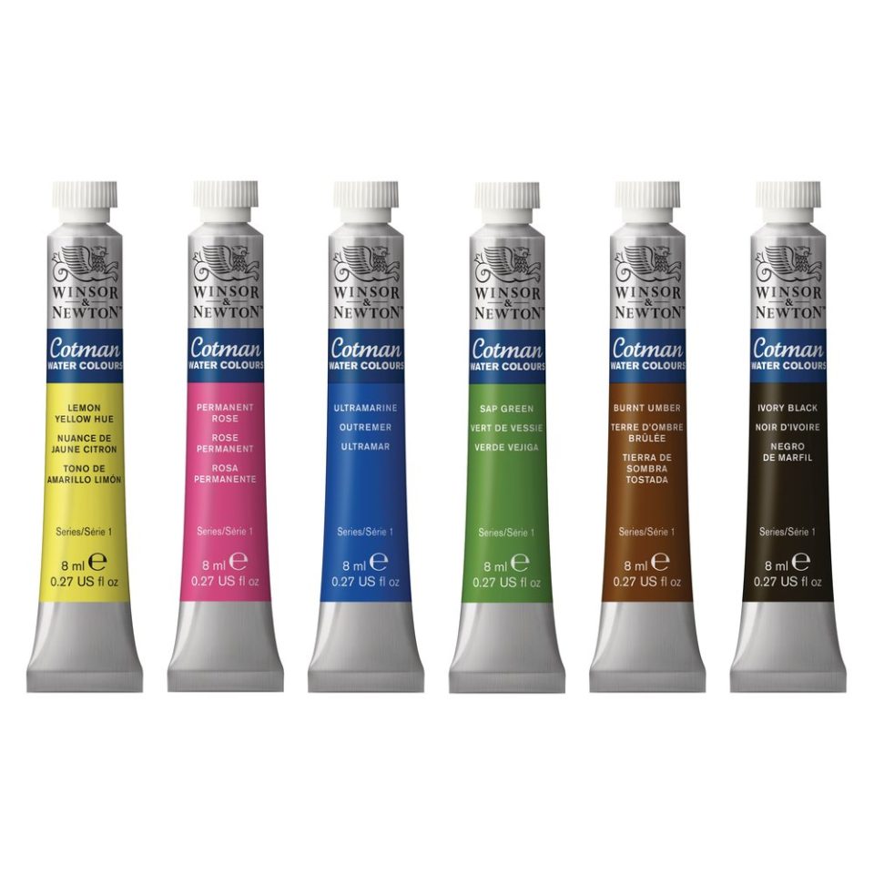 Winsor & Newton 8ml Cotman Watercolour Paints Set of 6