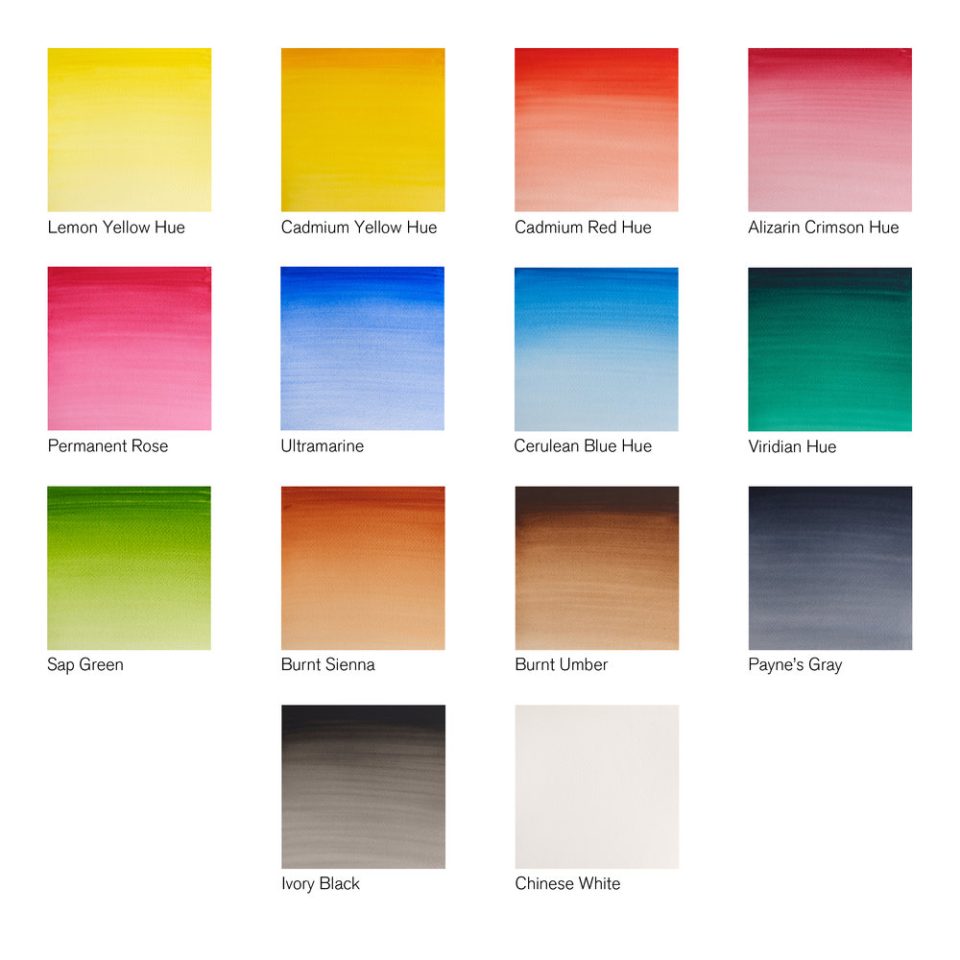 Winsor & Newton Cotman Watercolour Half Pan Paints Compact Set Of 14