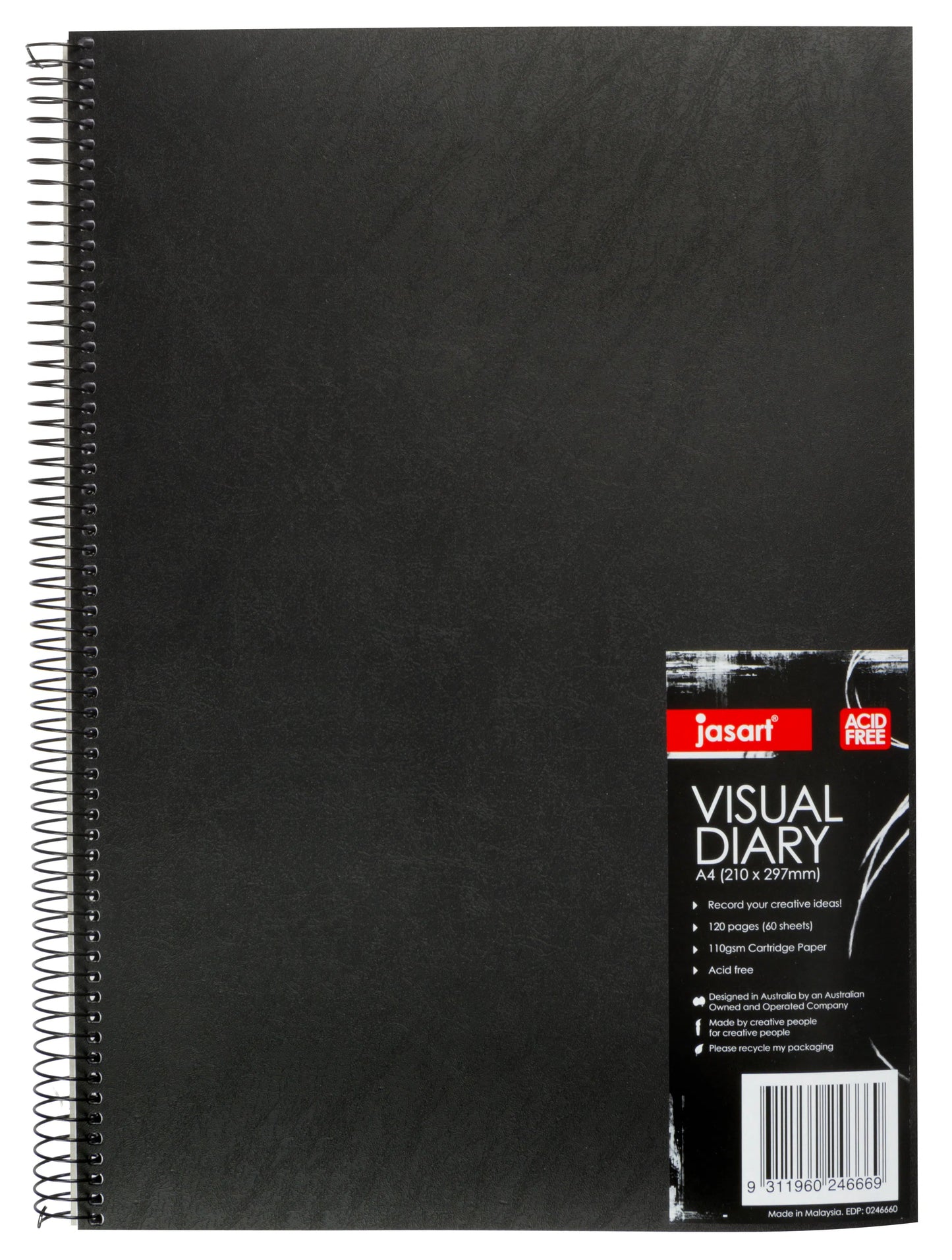 Jasart Single Wire 110gsm 60 Sheet Visual Diaries