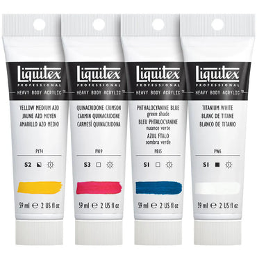 Liquitex 59ml Heavy Body Acrylic Paints Mixing Set Of 4