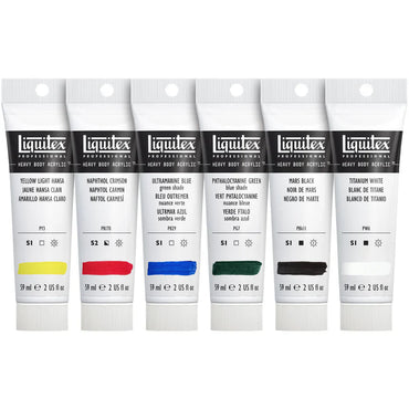 Liquitex 59ml Heavy Body Acrylic Paints Classic Set Of 6