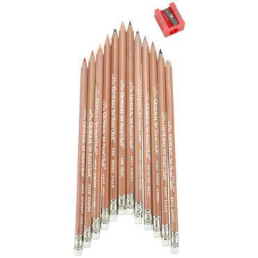 General's Pastel Chalk Pencils Assorted Colours - Pack Of 12