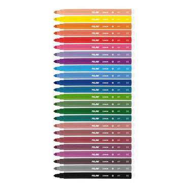 Milan Conic Tip Fibre Pens Set of 24