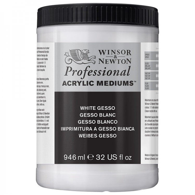Winsor & Newton Professional White Gesso Acrylic Mediums