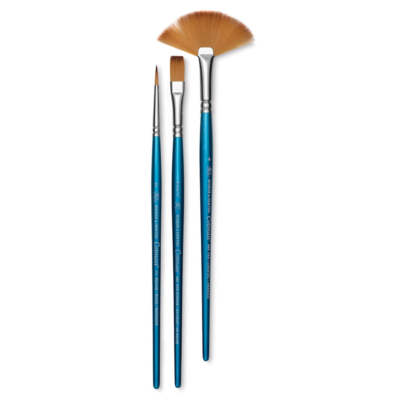 Winsor & Newton Cotman Short Handle V3 Brushes Set Of 3