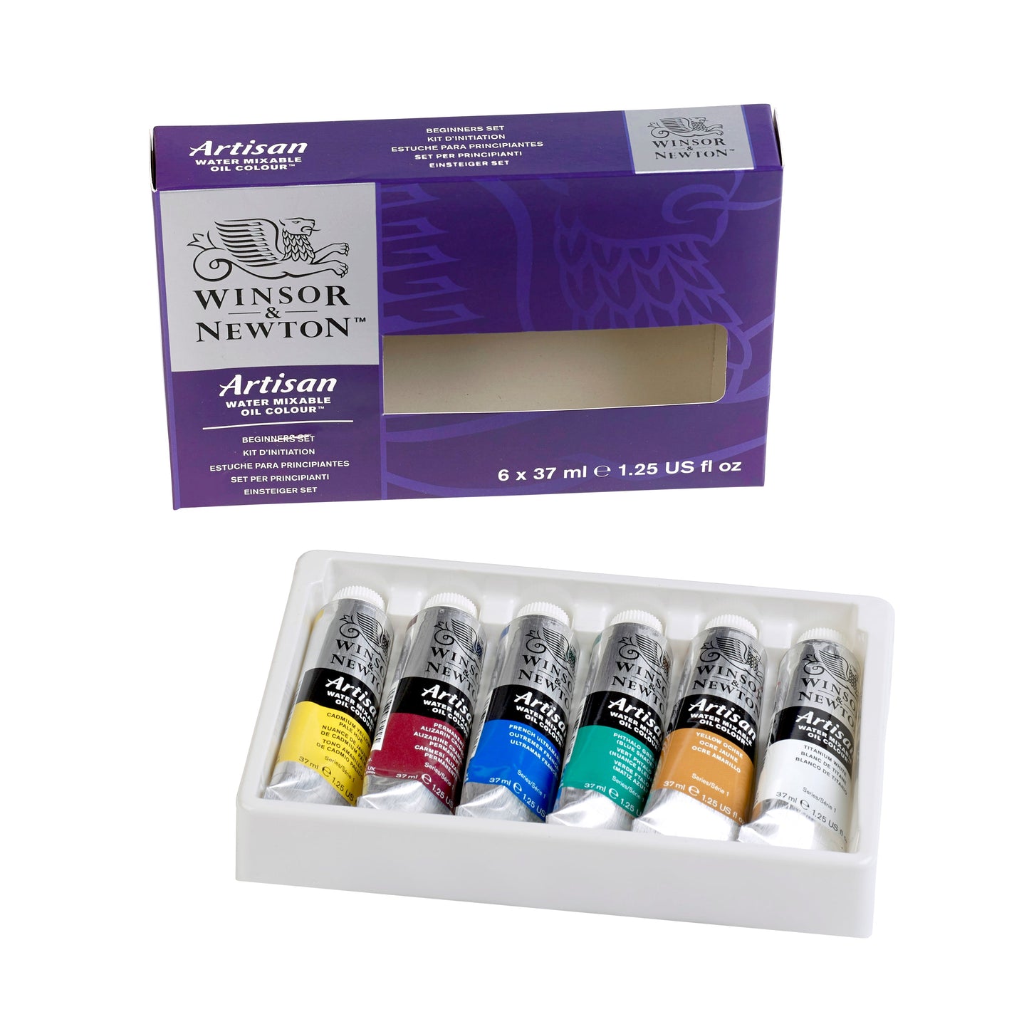 Winsor & Newton Artisan Water Mixable Oil Colour Paints 37ml Beginners Set of 6