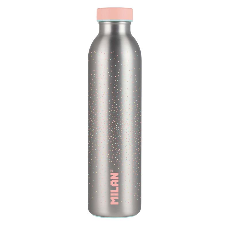 Milan 590ml Silver Series Pink Stainless Steel Isothermal Bottle