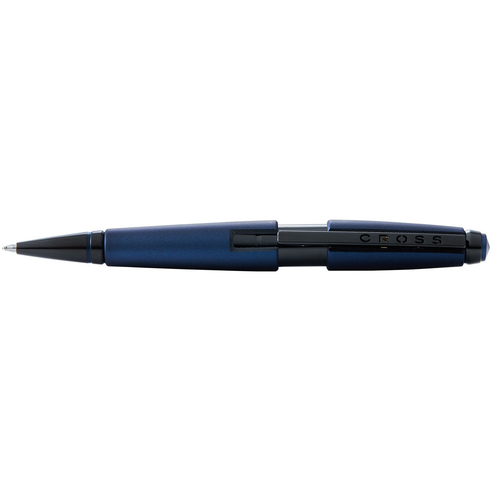 Cross Edge Matte Blue Lacquer Gel Medium Nib Rollerball Pen
