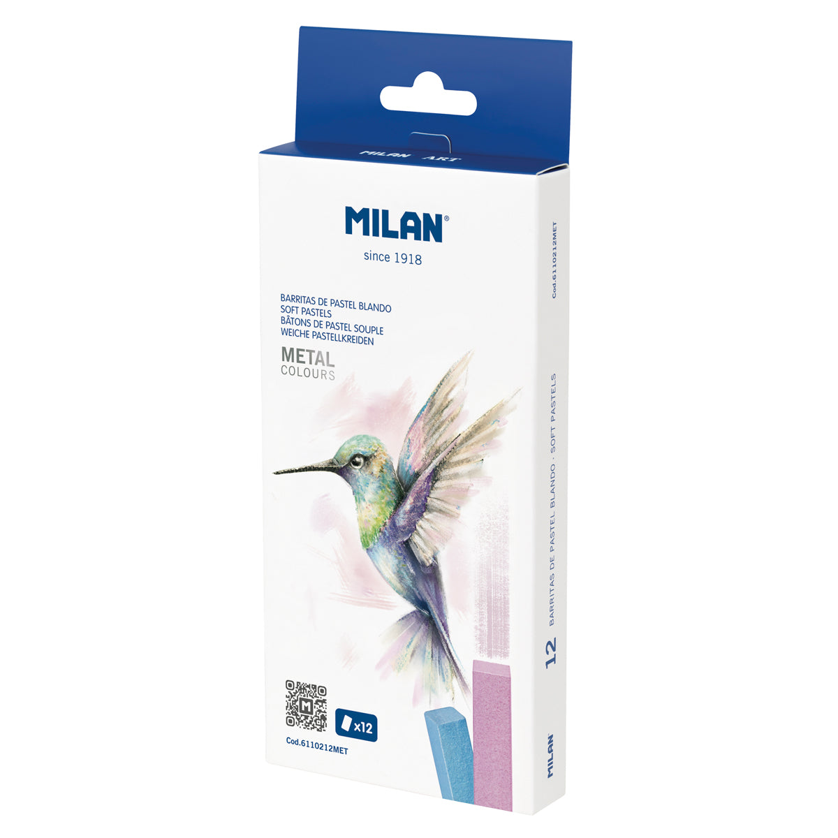 Milan Metallic Colours Soft Pastels Set of 12