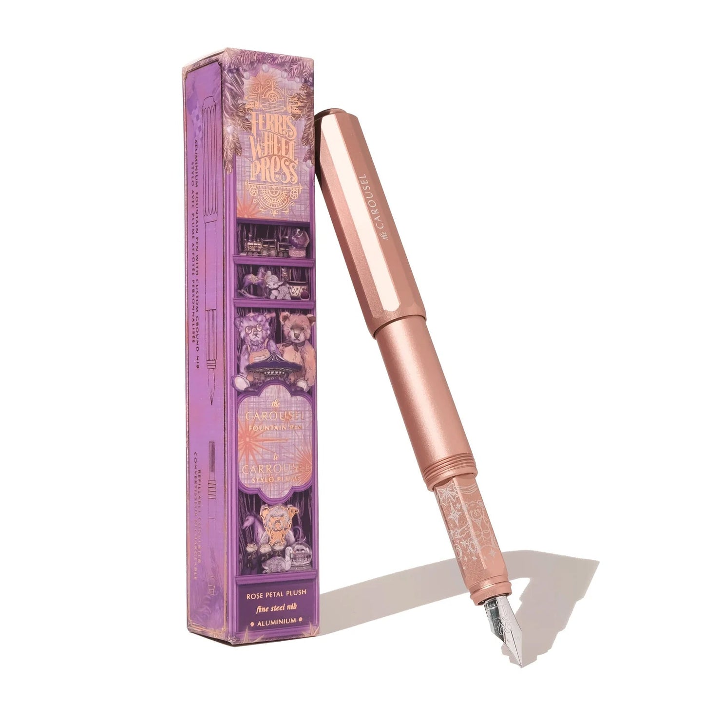 Ferris Wheel Press Rose Petal Plush Aluminium Carousel Fountain Pens