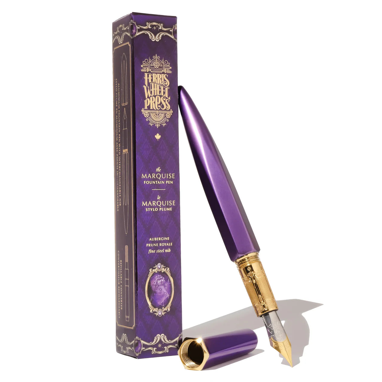 Ferris Wheel Press Aubergine The Marquise Fountain Pens