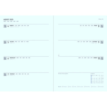 Letts Diary Mid Year A5 Week to View Conscious Rosewater 2025/26