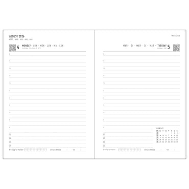 Letts of London Diary Conscious A6 Day to Page Rosewater 2026