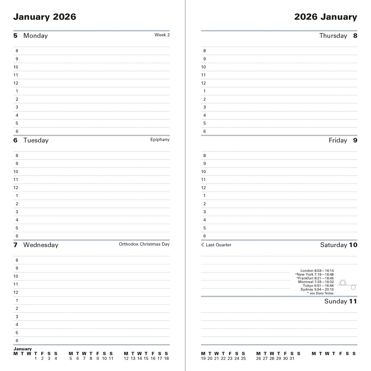 Letts of London Diary Connoisseur Slim Week to View English Red 2026